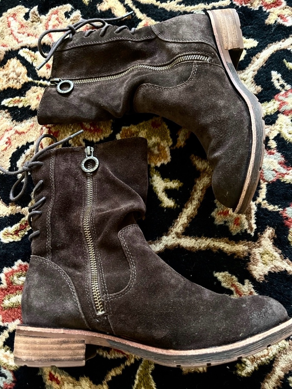 Sofft Women’s Taupe Suede Mid-Calf Boots - Picture 5 of 8
